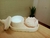 SET 3 PIEZAS ALHAJERO + BANDEJA + PORTAVELA FLOR