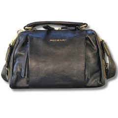 Bolsa Média Preta Pavão De Ouro - comprar online