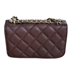 Bolsa Café com Alça De Corrente Pavão De Ouro - Estilo Bag