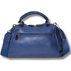 Bolsa Média Azul Pavão de Ouro - Estilo Bag