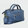 Bolsa Baú Azul Pavão de Ouro com Alça Transversal - comprar online
