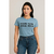 Camiseta feminina baby look estampa good food good mood
