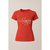 Camiseta feminina baby look estampa Seja forte e corajosa