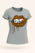 Camiseta feminina baby look Beijo Selvagem - loja online