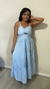 Vestido Midi Listrado Azul na internet