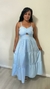 Vestido Midi Listrado Azul
