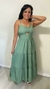 Vestido Midi Verde Poá - comprar online