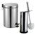 Kit Banheiro Inox – Lixeira 5L com Escova Sanitária Integrada na internet