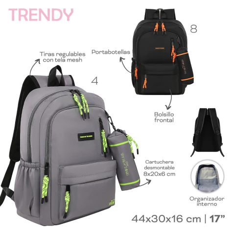 18585 - Mochila con cartuchera Trendy