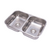 4315 - PILETA DOBLE CON SOPAPA AMERICANA 57X37X15ACERO 430 en internet