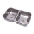 4315/S - PILETA DOBLE CON SOPAPA STANDARD 57X37X15ACERO 430 - comprar online