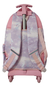Imagen de Mochila Carro Escolar Jardín Rosa Lila Cola Sirena Toyz