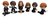 Figuras Chibi Mini Base Harry Potter Kit X6 Toyz
