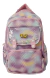 Mochila Carro Escolar Jardín Lila Celeste Glitter Toyz