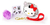 Llaveros Hello Kitty Y Amigos Playset Monederos Hand Bag - tienda online