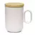 Caneca Cerâmica com Tampa de Bambu