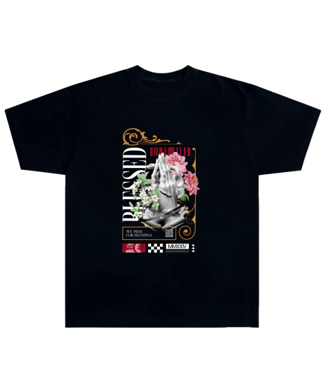 Camiseta Algodão - Blessed