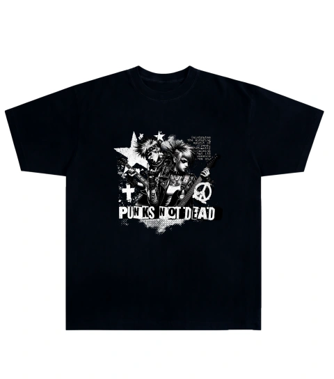 Camiseta Algodão - Punk´s Not Dead