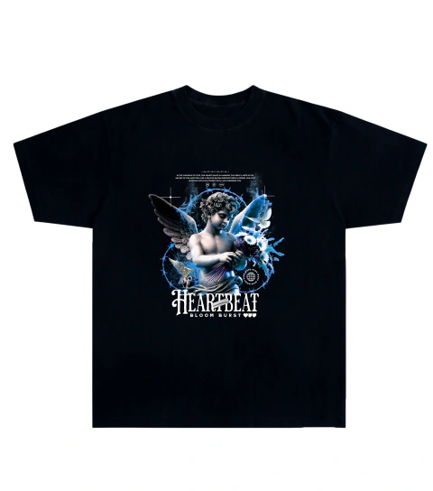 Camiseta Algodão - Angel, Heartbeat