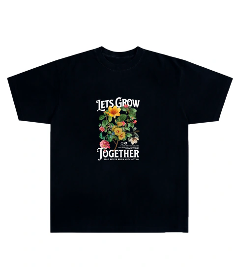 Camiseta Algodão - Lets Grow Together
