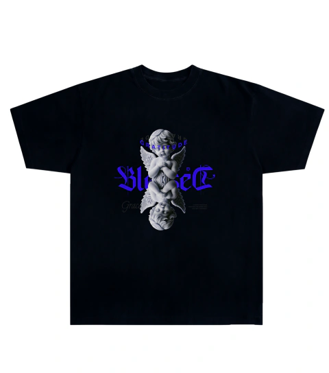 Camiseta Algodão - Angel, Blessed