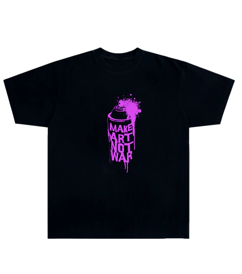 Camiseta Algodão - Make Art Not War