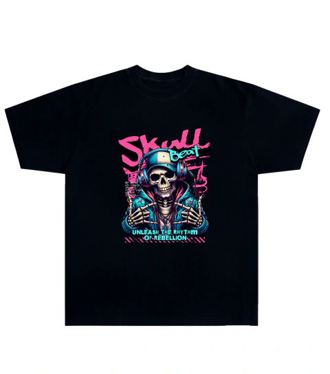 Camiseta Algodão - Skull Beat