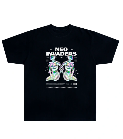 Camiseta Algodão - Neo Invaders