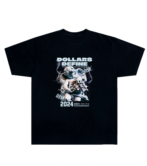 Camiseta Algodão - Angel, Dollars Define