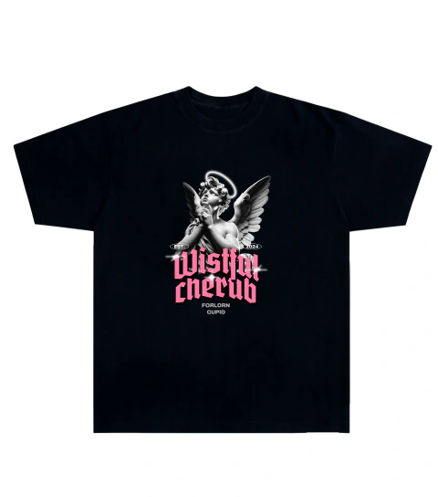 Camiseta Algodão - Angel, Wistful Cherub