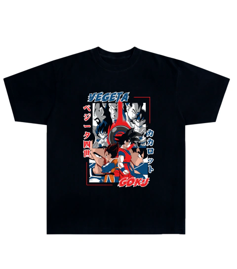 Camiseta Algodão - Vegeta x Goku