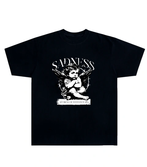 Camiseta Algodão - Angel, Sadness