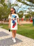 Vestido Minnie 100% algodão com aplicação glitter