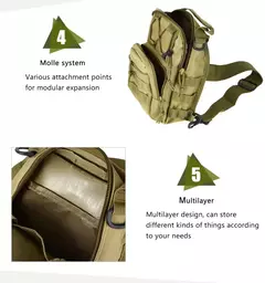 mochila de peito masculino, 900D Oxford, camping. na internet