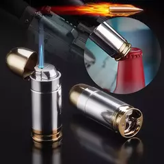 Mini Isqueiros Recarregáveis a Gás Butano Windproof, Chama criativa do jato da - loja online