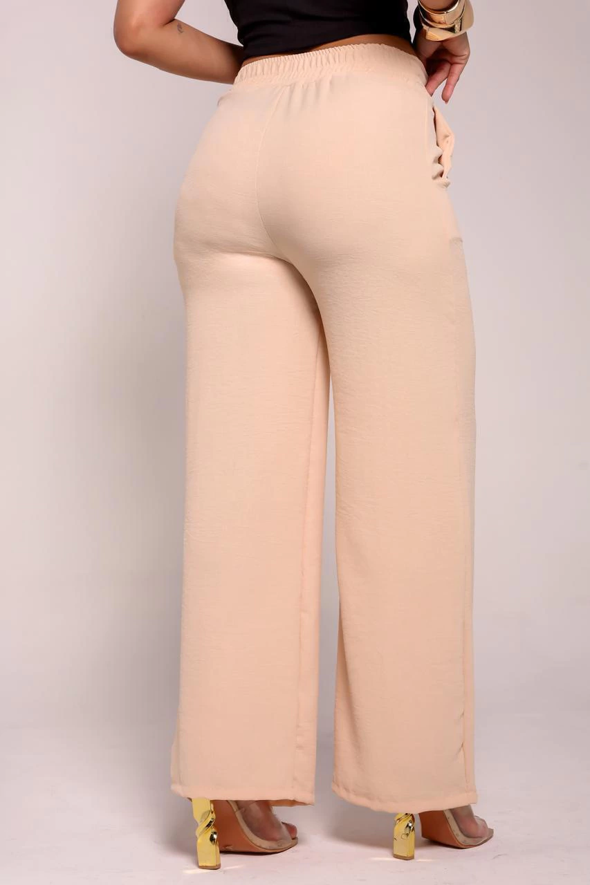Calça Pantalona - Nude