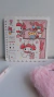 Caderneta decorada com ilustrações da My Melody, apresentando personagens fofos e cores vibrantes.
