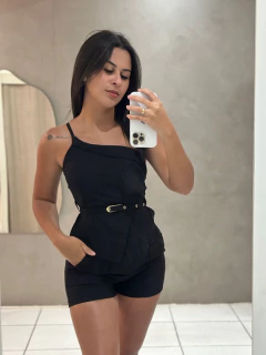Conjunto Alfaiataria Short E Blusa Nula Manga Possui Cinto - comprar online