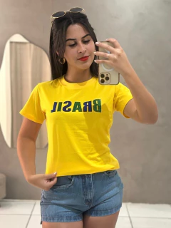 Camiseta T-Shit Brasil Copa 100% Algodão - loja online