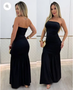 Vestido Longo Tomara Que Caia Drapeado Babado - Closet Liê