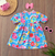 Vestido manga princesa/ azul