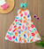 Vestido gola/ frutas