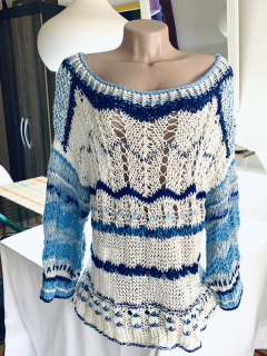 Blusa feminina de tricô em algodão