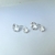 Aretes de teléfono en plata .925 con circonias brillantes en forma de flor.