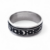 Anillo giratorio de plata .925 con diseño de astros y luna. Anti estrés.