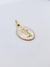 Medalla ovalada de San Benito en plata .925 con baño de oro 14k, mide 3.1 cm