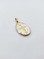Medalla ovalada de San Benito en plata .925 con baño de oro 14k, mide 3.1 cm