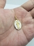 Medalla ovalada de San Benito en plata .925 con baño de oro 14k