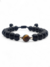 Pulsera de piedras naturales, ojo de tigre y obsidiana, plata .925