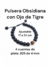 Pulsera de piedras naturales, ojo de tigre y obsidiana, plata .925